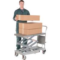 Manual Hydraulic Scissor Lift Table, 35-1/2" L x 20" W, Partial Stainless Steel, 800 lbs. Capacity Rock Safety Industrial Ltd