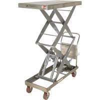 Manual Hydraulic Scissor Lift Table, 47-1/2" L x 24" W, Partial Stainless Steel, 1500 lbs. Capacity Rock Safety Industrial Ltd