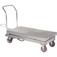 Manual Hydraulic Scissor Lift Table, 47" L x 24" W, Partial Stainless Steel, 2000 lbs. Capacity Rock Safety Industrial Ltd