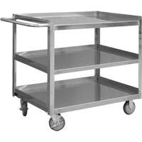 Industrial Grade Shelf Cart, 3 Tiers, 24-1/8" W x 35" H x 42" D, 1200 lbs. Capacity Rock Safety Industrial Ltd