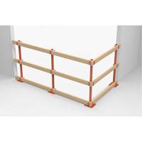 ProGuards Temporary Guard Rail Posts, 8" W x 39" H, Orange Rock Safety Industrial Ltd