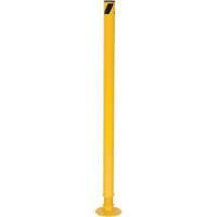 Spring Loaded Bollard, Steel, 42" H x 2-1/8" W, Yellow Rock Safety Industrial Ltd