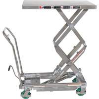Manual Hydraulic Scissor Lift Table, 36-1/4" L x 19-3/8" W, Stainless Steel, 600 lbs. Capacity Rock Safety Industrial Ltd