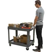 Utility Service Cart, 2 Tiers, 24-5/8" x 32-1/2" x 40", 550 lbs. Capacity Rock Safety Industrial Ltd