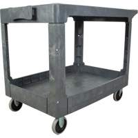 Flat-Shelf Utility Service Cart, 2 Tiers, 25-1/4" x 32-1/4" x 44", 550 lbs. Capacity Rock Safety Industrial Ltd