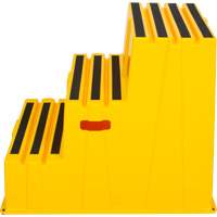 Industrial Step Stool, 3 Steps, 34-13/16" x 22-7/16" x 28-1/2" High Rock Safety Industrial Ltd