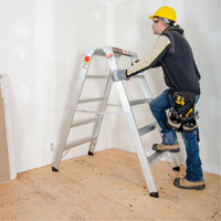 Portable Work-Stand Saw Horse, Aluminum Frame, 12-1/4" D x 56" H Rock Safety Industrial Ltd