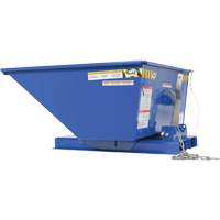 Conteneur autobasculeur en style D &agrave; profil bas, Acier, 1/4 vg³, Bleu Rock Safety Industrial Ltd