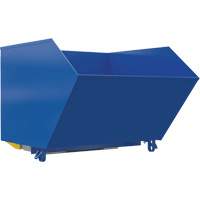Conteneur autobasculeur robuste en style H, Acier, 1-1/2 vg³, Bleu Rock Safety Industrial Ltd