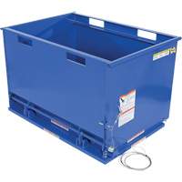 Contenant autobasculeur &agrave; fond ouvrant, Acier, 1 vg³, Bleu Rock Safety Industrial Ltd