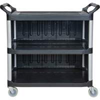 Chariot utilitaire, 3 tiers, 19-3/4" x 37-1/2" x 40-1/4", Capacit&eacute; 250 lb Rock Safety Industrial Ltd