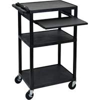 Chariot utilitaire &eacute;lectrique, 3 tiers, 24" x 42" x 18", Capacit&eacute; 300 lb Rock Safety Industrial Ltd