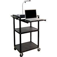Chariot utilitaire &eacute;lectrique, 3 tiers, 24" x 42" x 18", Capacit&eacute; 300 lb Rock Safety Industrial Ltd