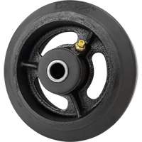 Roue en caoutchouc moul&eacute;, 5'' (127 mm) dia. x 1-1/2" (38 mm) la, Capacit&eacute; de 400 lb (181 kg) Rock Safety Industrial Ltd