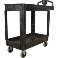 Chariot utilitaire, 2 tiers, 17-1/8" x 33-1/2" x 37-5/8", Capacit&eacute; 550 lb Rock Safety Industrial Ltd
