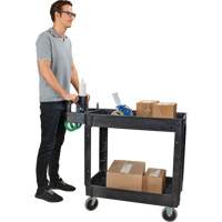 Chariot utilitaire, 2 tiers, 17-1/8" x 33-1/2" x 37-5/8", Capacit&eacute; 550 lb Rock Safety Industrial Ltd