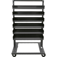 Single-Sided Heavy Duty A-Frame Cart with 6 Trays, 38" x 25" x 63", 2500 lbs. Capacity Rock Safety Industrial Ltd