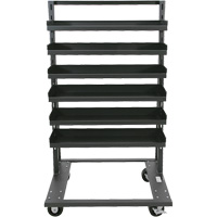 Single-Sided Heavy Duty A-Frame Cart with 6 Lipped Trays, 38" x 25" x 63", 2500 lbs. Capacity Rock Safety Industrial Ltd