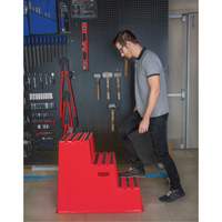 Industrial Step Stool, 3 Steps, 34-13/16" x 22-7/16" x 28-1/2" High Rock Safety Industrial Ltd