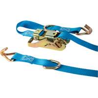 Ratchet Strap, J-Hook, 1" W x 16' L, 835 lbs. (379 kg) WLL Rock Safety Industrial Ltd
