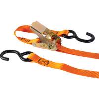Tendeur d'arrimage &agrave; cliquet, Crochet en S, 1" , 12' , Charge d'utilisation max. 2200 lb (998 kg) Rock Safety Industrial Ltd