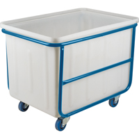 Straight Wall Box Truck, White Polyethylene, 46" L x 28" W x 31" H, 14 cu. ft. Volume, 1000 lbs. Capacity Rock Safety Industrial Ltd