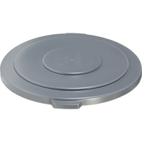 Round Brute&reg; Tops, Flat Lid, Plastic/Polyethylene, Fits Container Size: 26-1/2" Dia. Rock Safety Industrial Ltd