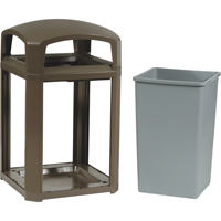 Landmark Series&reg; Classic Container Frame With Rigid Liner, Galvanized Steel, 35 US gal. Rock Safety Industrial Ltd