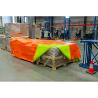 High-Visibility Heavy-Duty Woven Tarp, Polyethylene, Green/Orange, 16' x 20' x 12 mils Rock Safety Industrial Ltd
