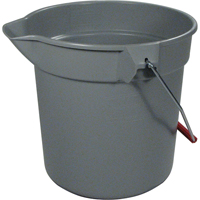 Seau Brute, Capacit&eacute; de 2.5 gal. US (10 pintes), Gris Rock Safety Industrial Ltd