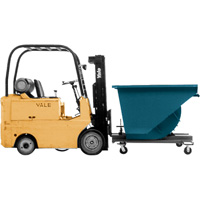 Self-Dumping Hopper, Steel, 1/2 cu.yd., Blue Rock Safety Industrial Ltd