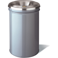 Cease-Fire&reg; Waste Cans, Metal, 4.5 US Gal. Rock Safety Industrial Ltd