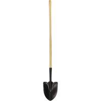 Round Point Shovel, Tempered Steel Blade, Wood, Straight Handle Rock Safety Industrial Ltd