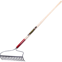 Pro Bow Rake, Wood Handle, 60" L, 16" Blade, 15 Tines Rock Safety Industrial Ltd