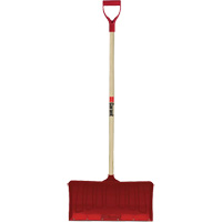 Red Snow Pusher, Polypropylene Blade, D-Grip Handle, 20-3/4" W Rock Safety Industrial Ltd