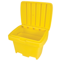Contenant de rangement robuste pour l'ext&eacute;rieure pour sel et sable, 30" x 24" x 24", 5,5 pi³, Jaune Rock Safety Industrial Ltd