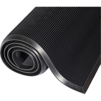 Mat-A-Dor Mat, Rubber, Scraper Type, Finger Tip Style Pattern, 2' x 2-2/3', Black Rock Safety Industrial Ltd