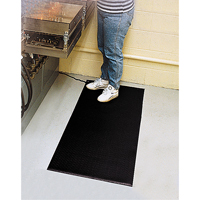 Tapis Comfort-King antistatique, 2' la x 3' lo x 3/8" &eacute;p, Rugueux, Gris Rock Safety Industrial Ltd
