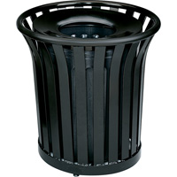 Americana Series Open-Top Waste Receptacle, Steel, 36 US gal. Rock Safety Industrial Ltd