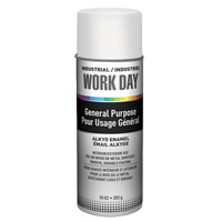 Industrial Work Day Paint, White, Gloss, 10 oz., Aerosol Can Rock Safety Industrial Ltd