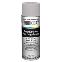 Industrial Work Day Paint, Grey, Very Flat, 10 oz., Aerosol Can Rock Safety Industrial Ltd