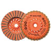 Enduro-Flex 2-IN-1 Turbo Finishing Disc, 4-1/2" x 5/8"-11, Type 27, 80 Grit, Aluminum Oxide Rock Safety Industrial Ltd