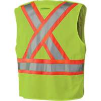 6936 5-Point Tear-Away Safety Vest, High Visibility Lime-Yellow, 2X-Large, Polyester Rock Safety Industrial Ltd