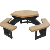 Recycled Plastic Hexagon Picnic Tables, 78" L x 78" W, Cedar Rock Safety Industrial Ltd