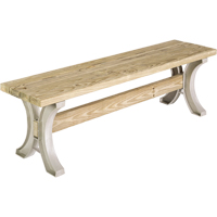 Basics&reg; Picnic Table Bench, Plastic, 96" L x 15" W x 17" H, Sand Rock Safety Industrial Ltd