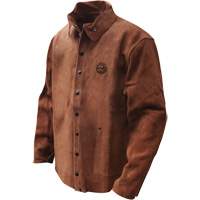 Veste de soudage en cuir fleur de vache refendu Gander Brand, Cuir, Grand, Brun Rock Safety Industrial Ltd