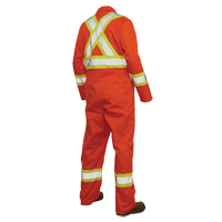 Combinaison de s&eacute;curit&eacute; non doubl&eacute;e, Grand, Orange haute visibilit&eacute; Rock Safety Industrial Ltd