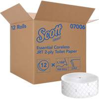 Scott&reg; Essential Toilet Paper, Jumbo/Coreless Roll, 2 Ply, 1150' Length, White Rock Safety Industrial Ltd