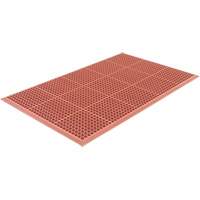 Competitor Series Mats, Slotted, 3' x 5' x 7/8", Orange, Natural Rubber Rock Safety Industrial Ltd