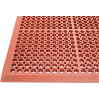 Competitor Series Mats, Slotted, 3' x 5' x 7/8", Orange, Natural Rubber Rock Safety Industrial Ltd